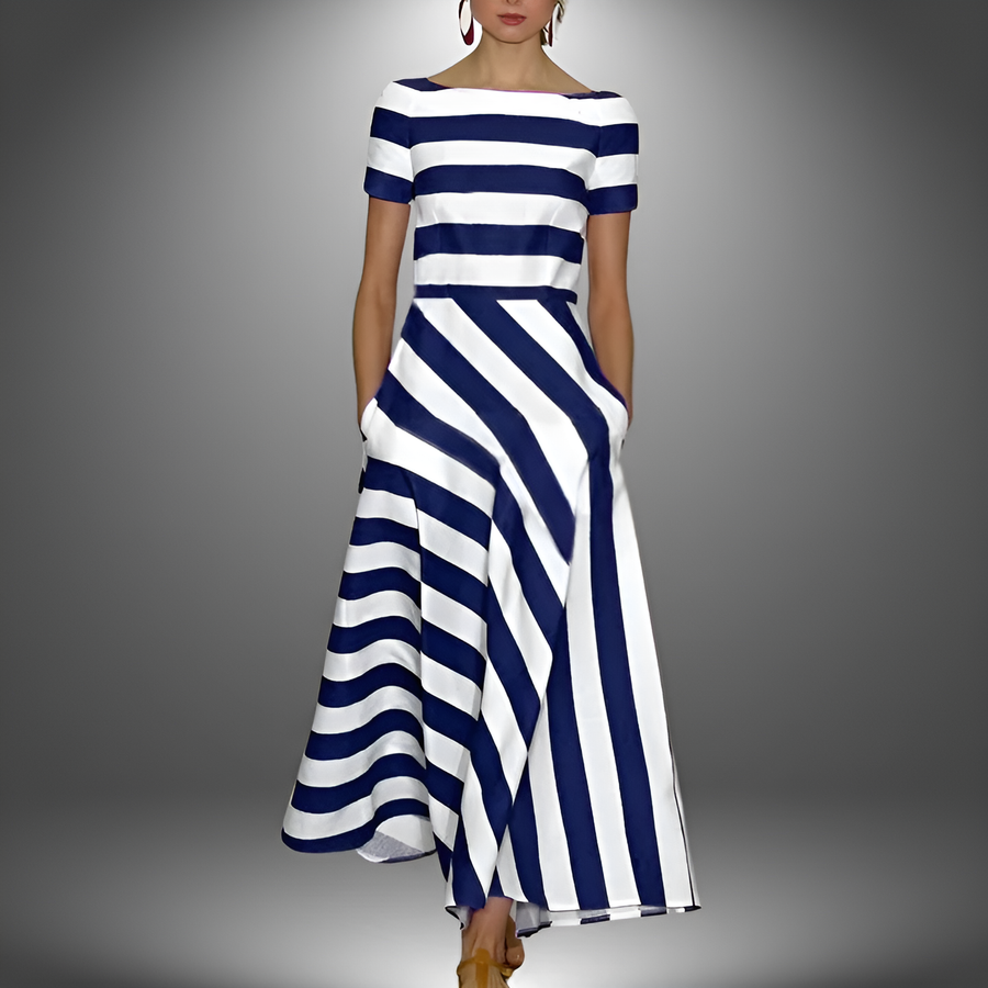 Daise™ | Elegantes Gestreiftes Maxikleid