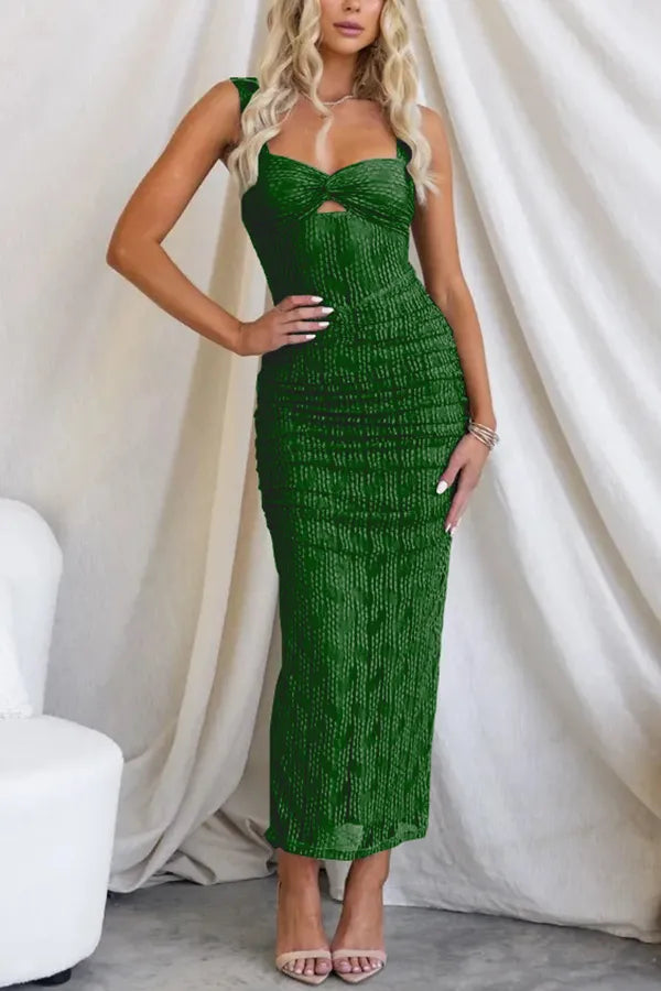 Isla™ | Elegantes Raffung Mesh Kleid