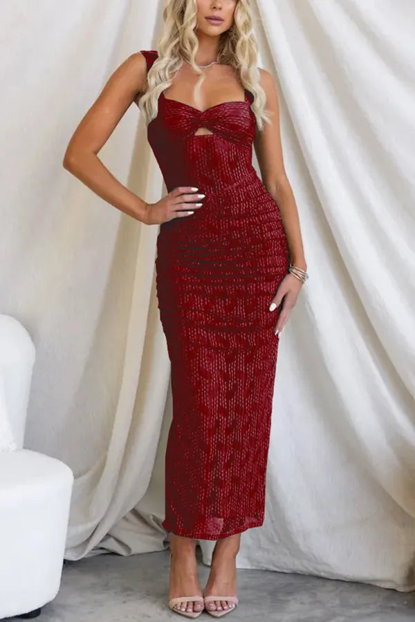 Isla™ | Elegantes Raffung Mesh Kleid