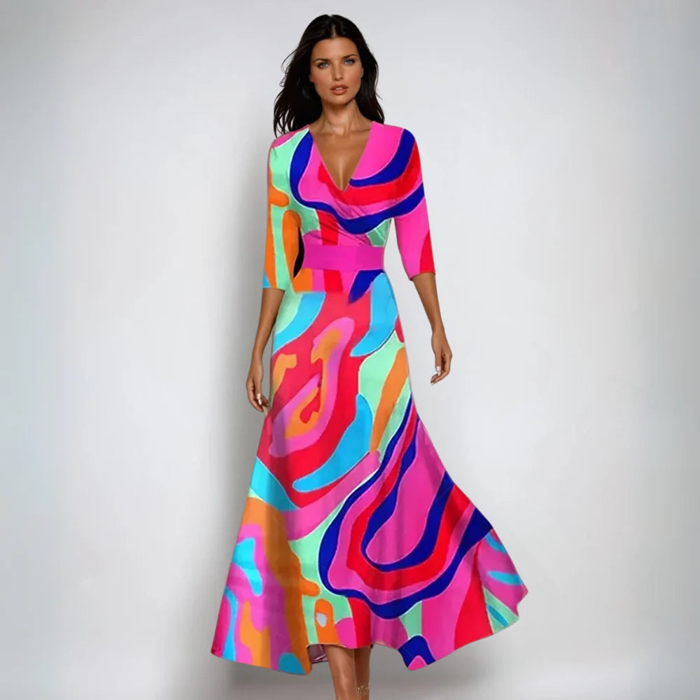 Seraphina™ | Elegantes Bedrucktes Maxikleid