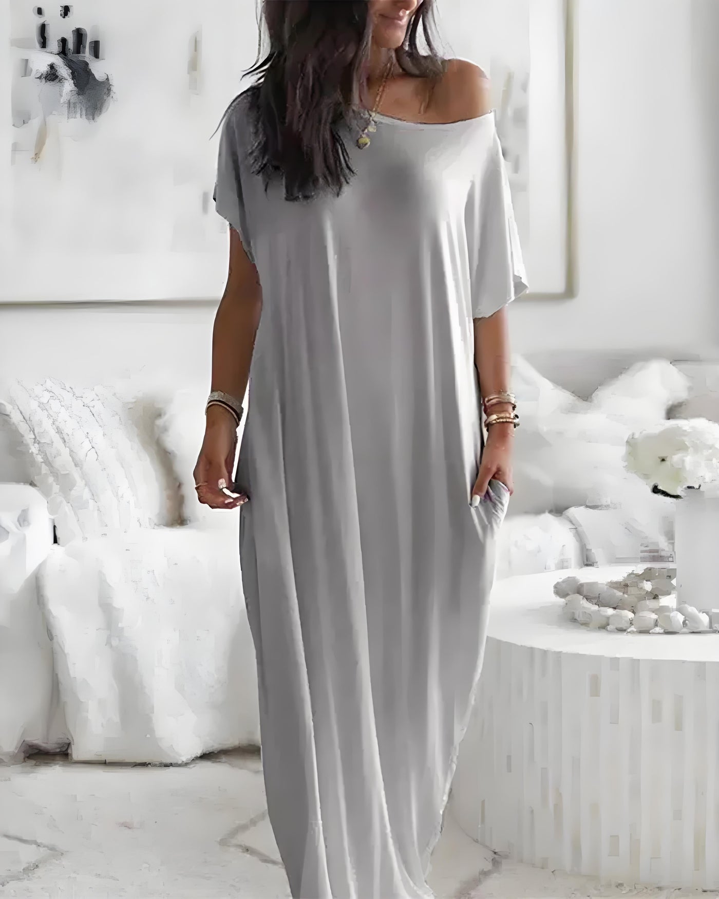 Kelly™ | Elegantes Off-Shoulder Maxikleid