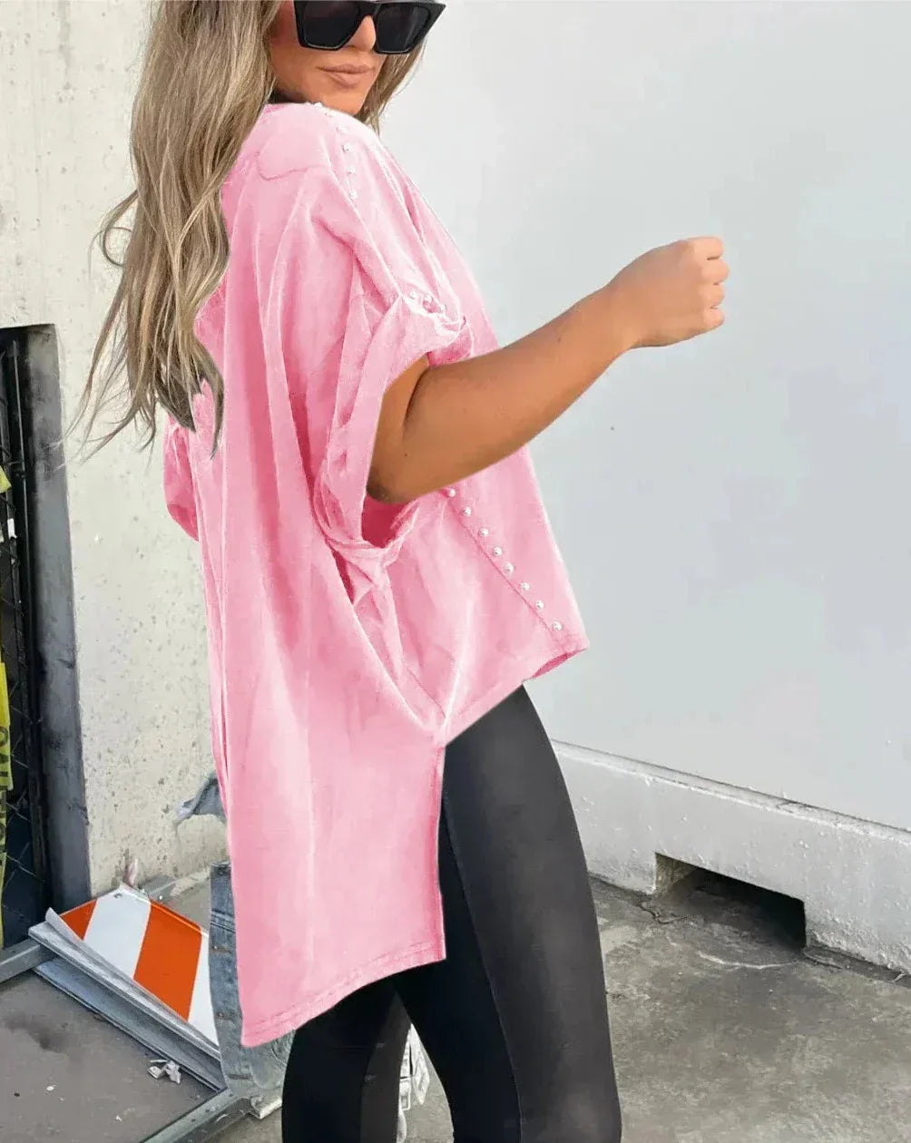 Bella™ | Oversized T-Shirt Mit Statement-Details