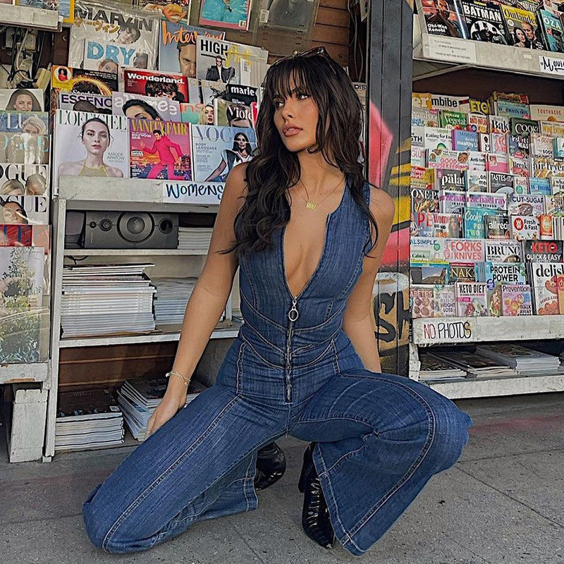 Zalika™ | Stilvoller Denim Jumpsuit