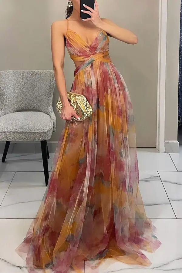 Eléna™ | Stilvolles Blumendesign Maxikleid