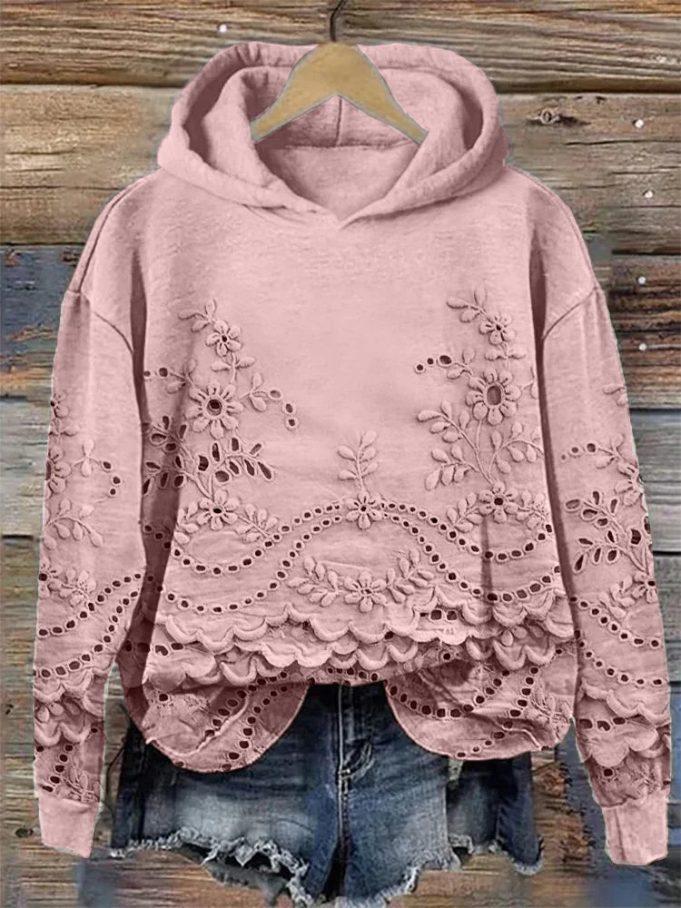 Sachzna™ | Hoodie Mit Blumenstickerei