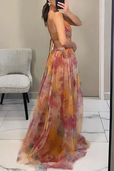 Eléna™ | Stilvolles Blumendesign Maxikleid