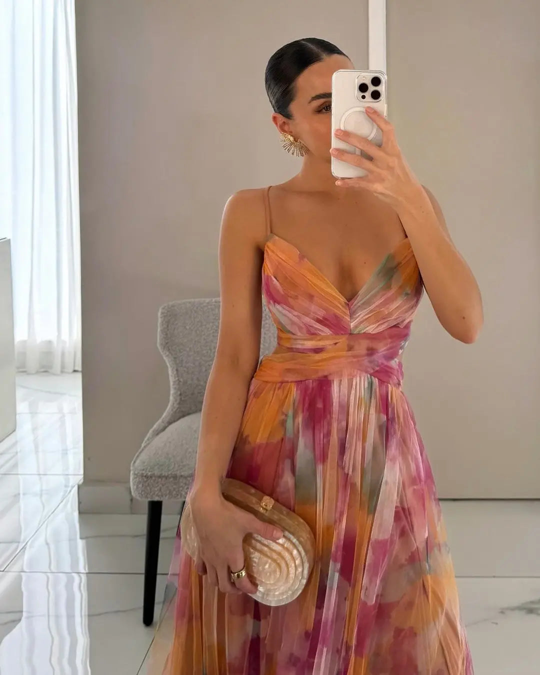 Eléna™ | Stilvolles Blumendesign Maxikleid