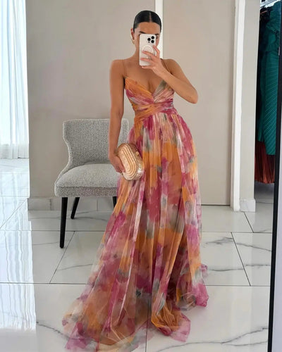 Eléna™ | Stilvolles Blumendesign Maxikleid