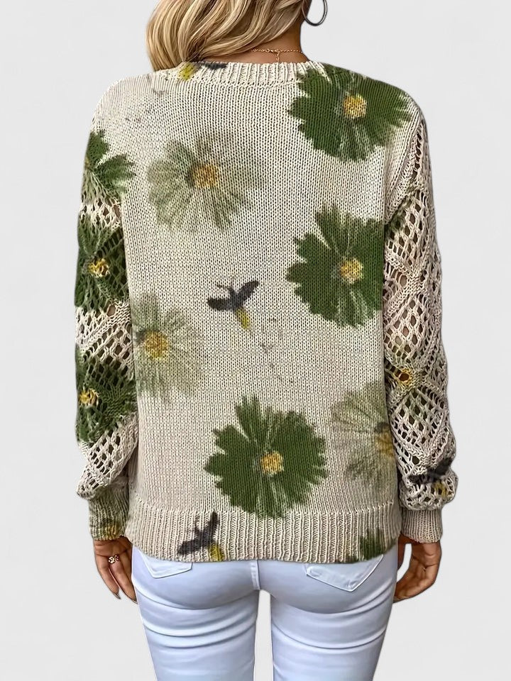Aurélie™ | Eleganter Pullover Mit Blumenmuster