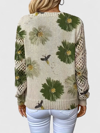 Aurélie™ | Eleganter Pullover Mit Blumenmuster