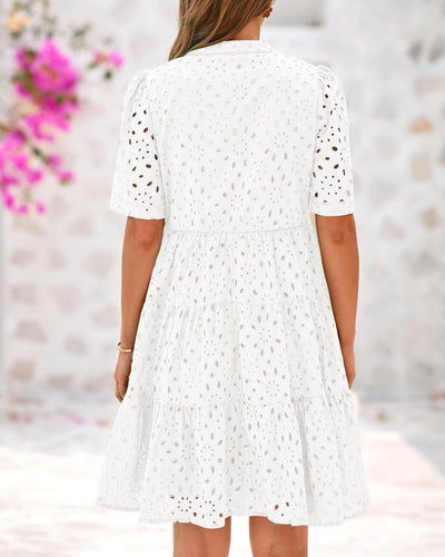 Mary™ | Elegantes Broderie Kleid