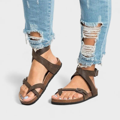 Leonora™ | Elegante Leder-Sandalen