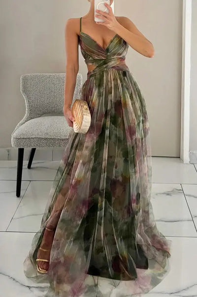 Eléna™ | Stilvolles Blumendesign Maxikleid
