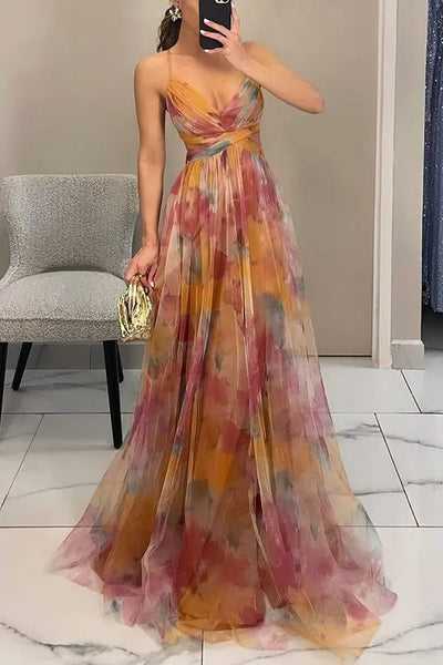 Eléna™ | Stilvolles Blumendesign Maxikleid