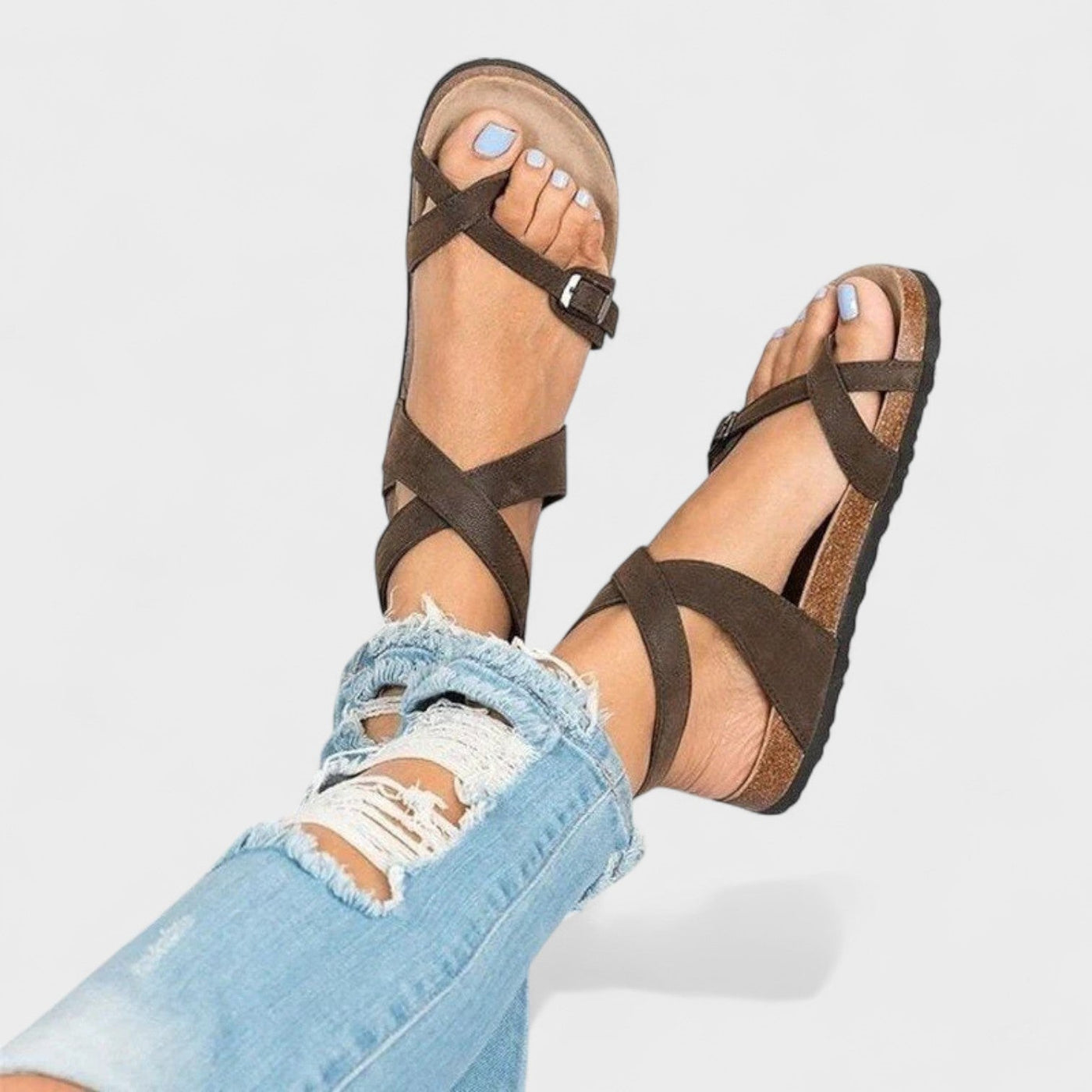 Leonora™ | Elegante Leder-Sandalen
