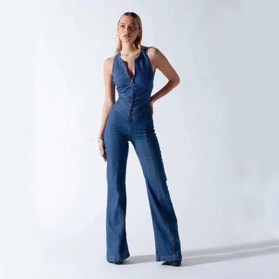 Zalika™ | Stilvoller Denim Jumpsuit