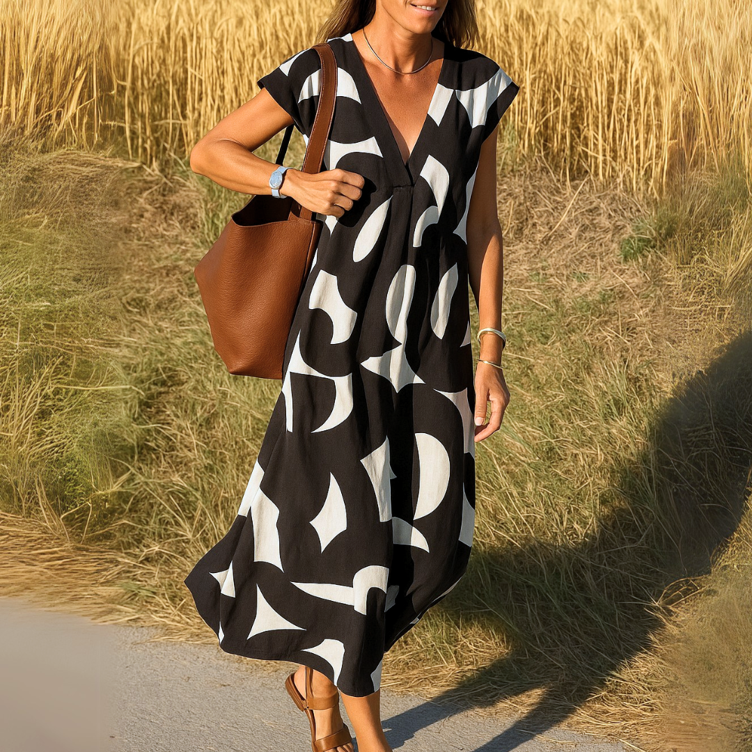 Lila™ | Luftiges V-Ausschnitt Kleid™ | Elegantes Sommerkleid