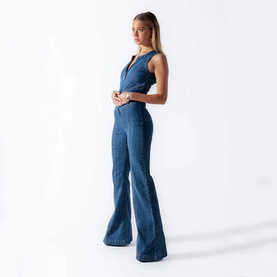 Zalika™ | Stilvoller Denim Jumpsuit