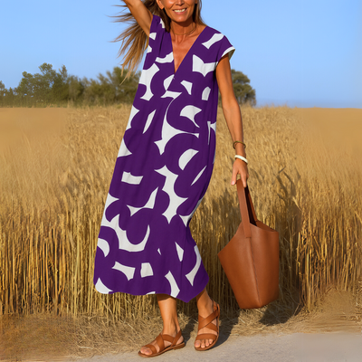Lila™ | Luftiges V-Ausschnitt Kleid™ | Elegantes Sommerkleid