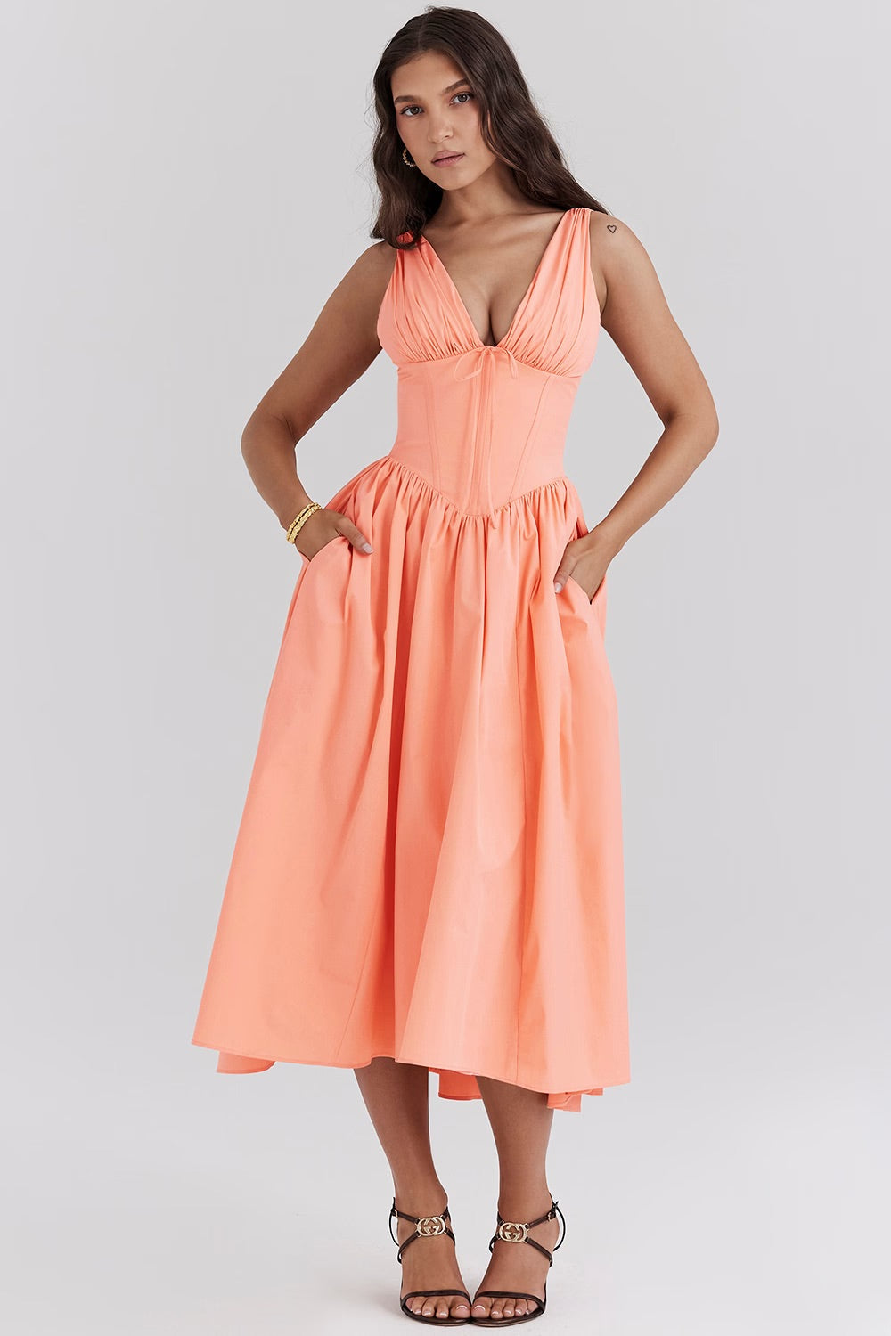 Merrill™ | Elegantes V-Ausschnitt Kleid