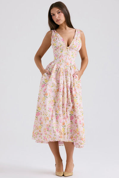 Merrill™ | Elegantes V-Ausschnitt Kleid