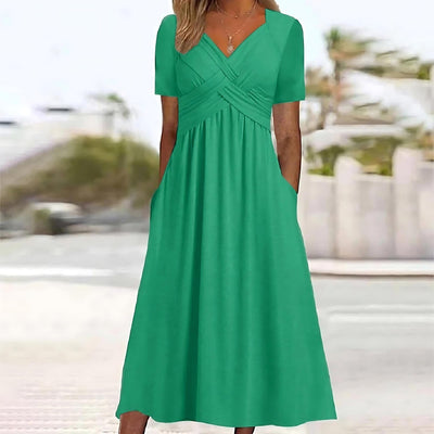 Sofie™ | Figurbetontes Midi-Kleid