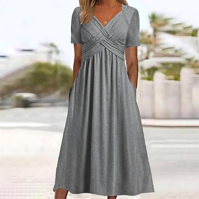 Sofie™ | Figurbetontes Midi-Kleid
