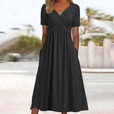 Sofie™ | Figurbetontes Midi-Kleid