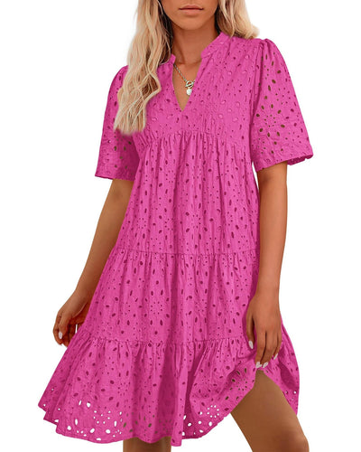 Mary™ | Elegantes Broderie Kleid