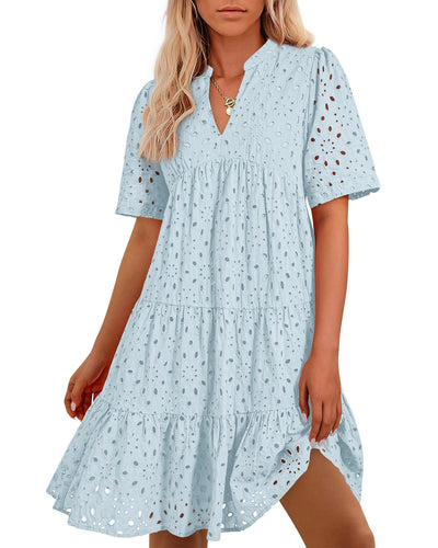 Mary™ | Elegantes Broderie Kleid