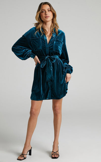 Geraldine™ | Elegantes Samtkleid