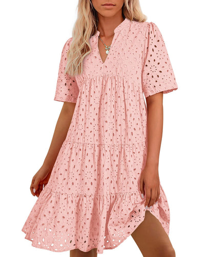 Mary™ | Elegantes Broderie Kleid
