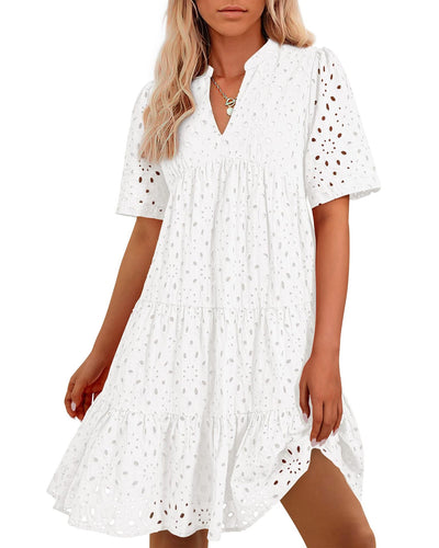 Mary™ | Elegantes Broderie Kleid