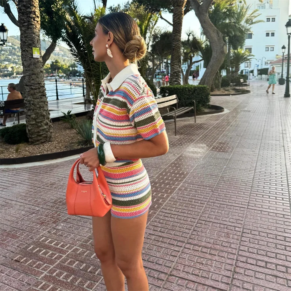 Femke™ | Polo Sweater Set™ | Elegantes Strickensemble
