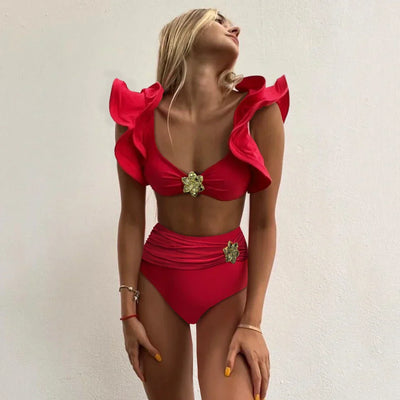 Bloom™ | Rüschenschnitt Hochbund-Bikini