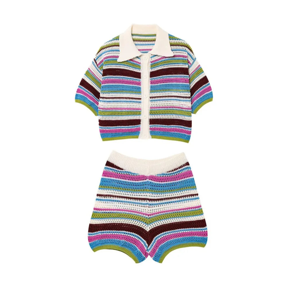 Femke™ | Polo Sweater Set™ | Elegantes Strickensemble