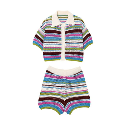 Femke™ | Polo Sweater Set™ | Elegantes Strickensemble