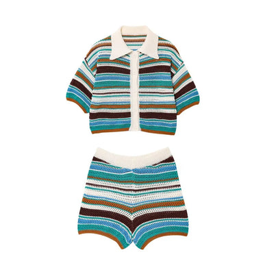 Femke™ | Polo Sweater Set™ | Elegantes Strickensemble