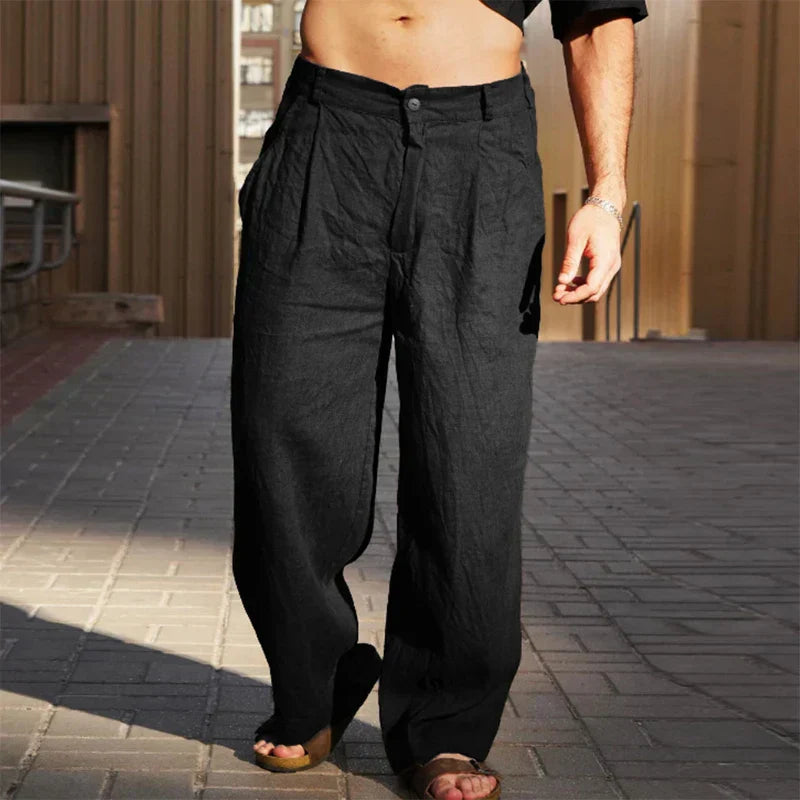 Dario™ | Weite Leinenhose