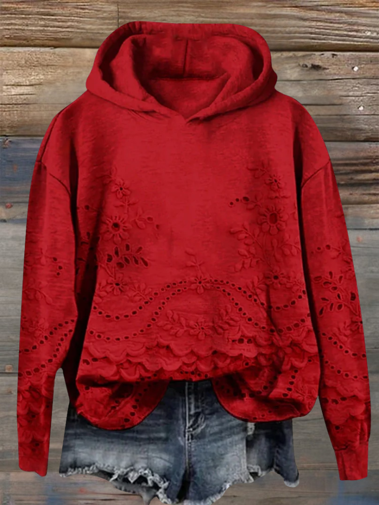 Sachzna™ | Hoodie Mit Blumenstickerei