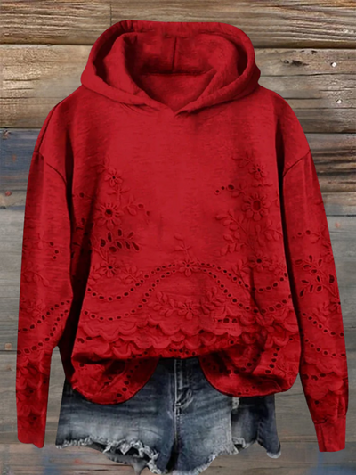 Sachzna™ | Hoodie Mit Blumenstickerei