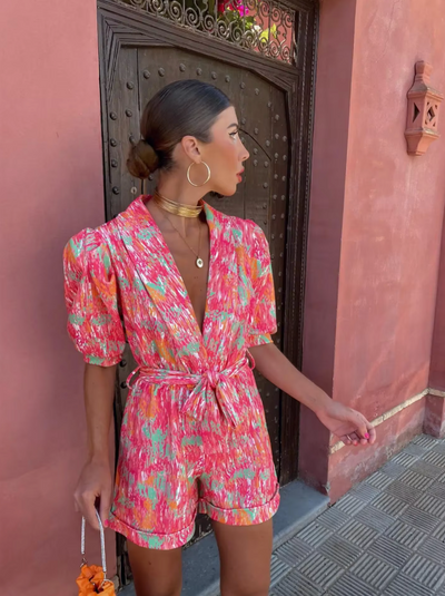 Ivy™ | Modischer V-Ausschnitt Jumpsuit