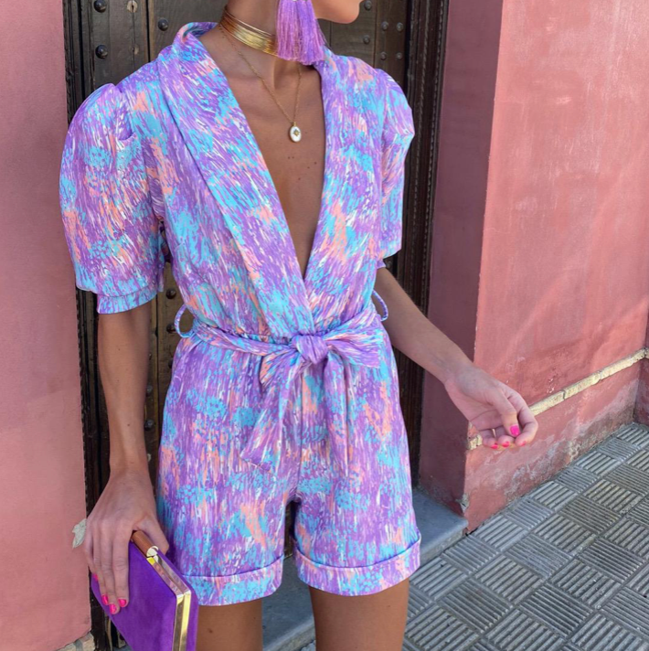 Ivy™ | Modischer V-Ausschnitt Jumpsuit
