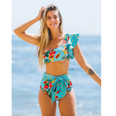 Bloom™ | Rüschenschnitt Hochbund-Bikini