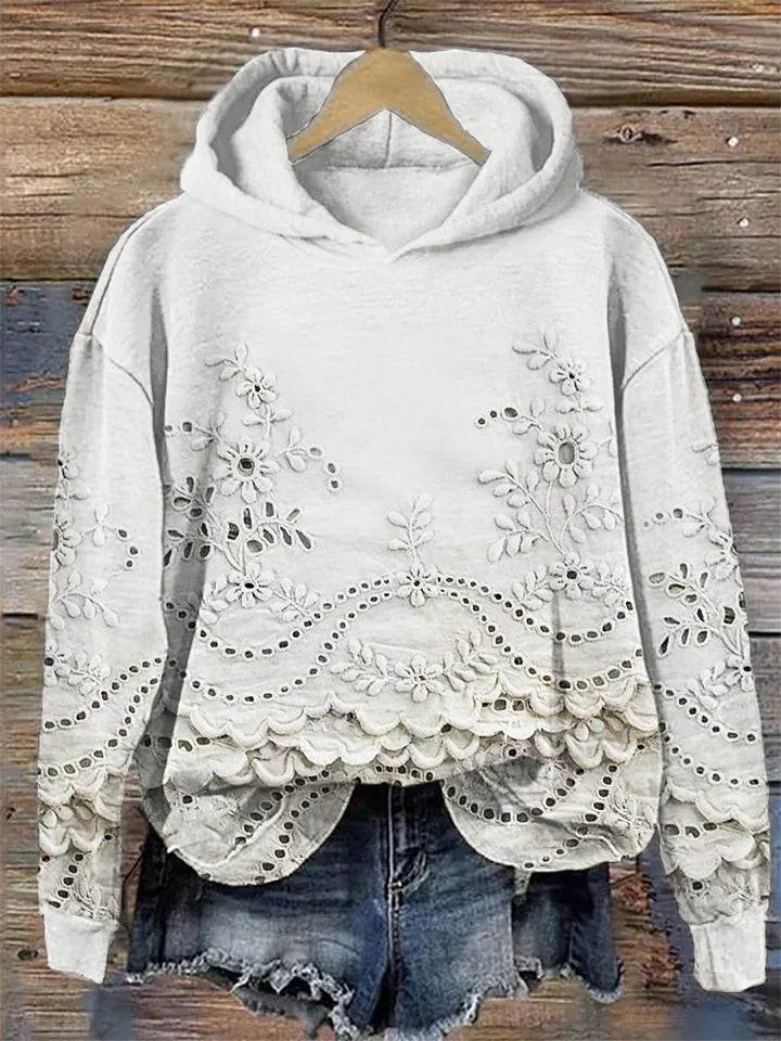 Sachzna™ | Hoodie Mit Blumenstickerei