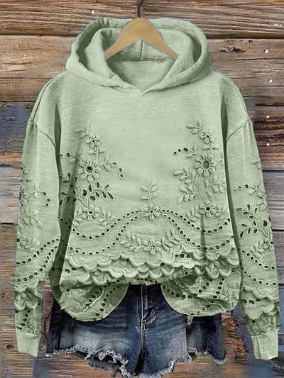 Sachzna™ | Hoodie Mit Blumenstickerei