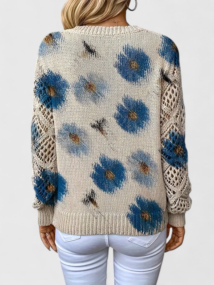 Aurélie™ | Eleganter Pullover Mit Blumenmuster