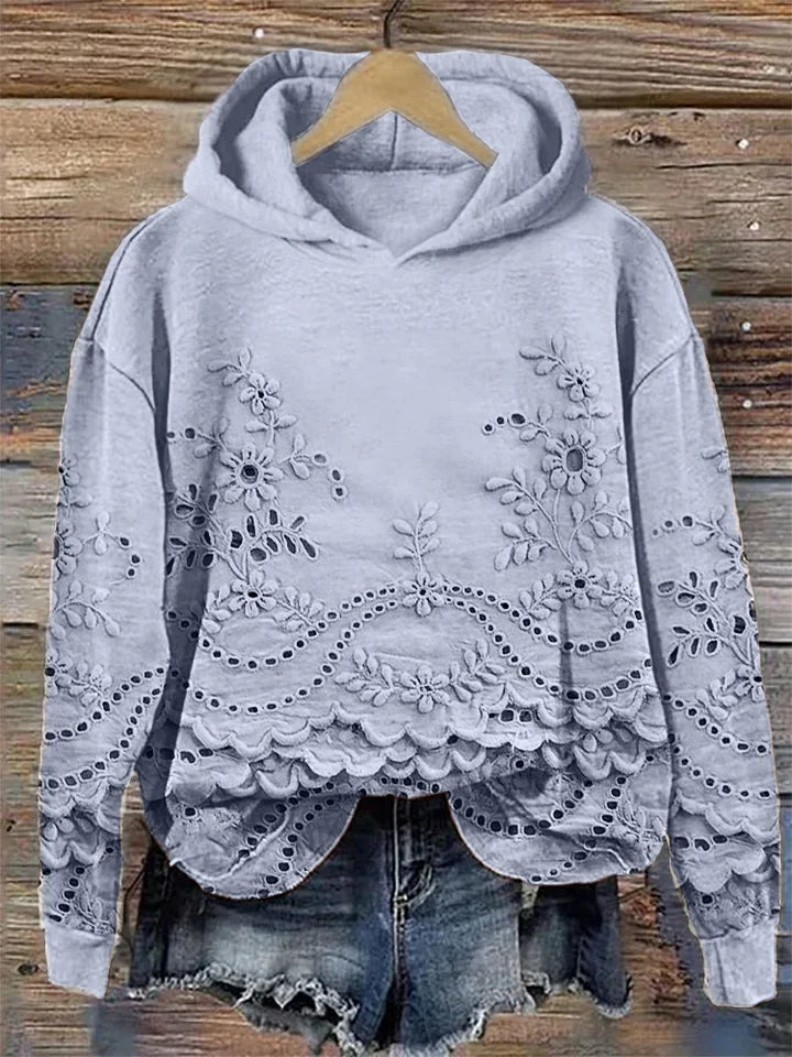 Sachzna™ | Hoodie Mit Blumenstickerei
