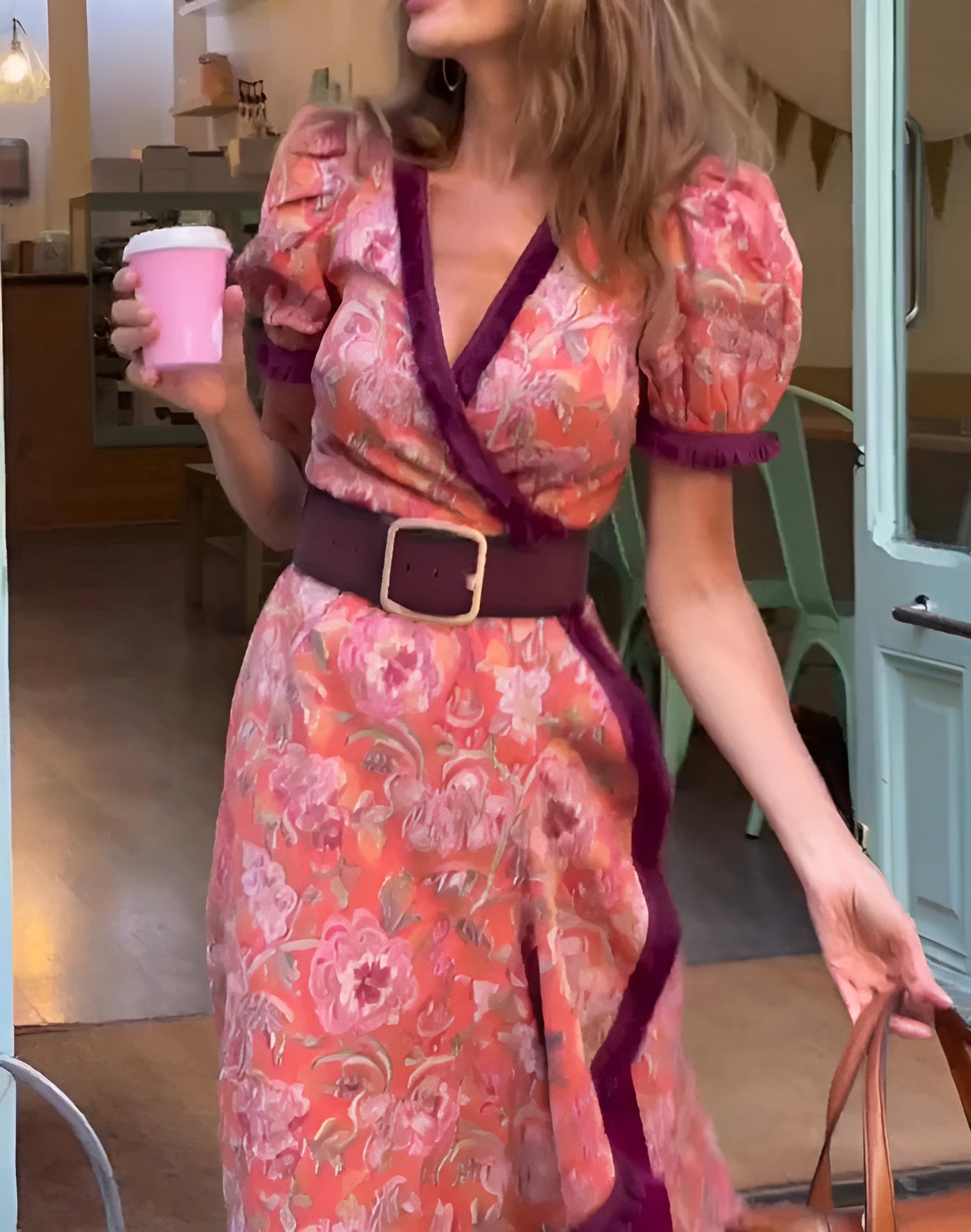 Maris™ | Elegantes Pinkes Maxikleid