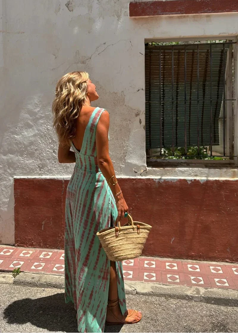 Ibiza™ | Buntes Tie-Dye Kleid
